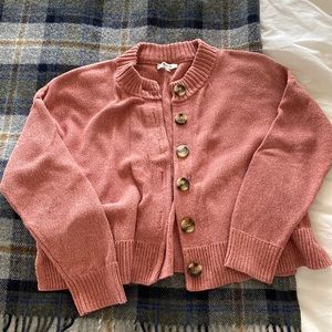 Madewell Broadway buttoned Cropped Knit Cardigan Sweater